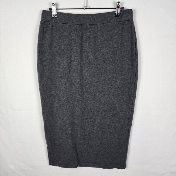 Garnet Hill Gray Knee Length Pencil Skirt Size Small Academia School College - Picture 1 of 6